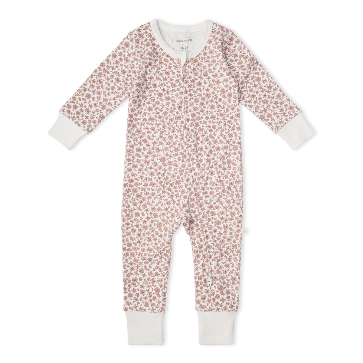 Organic 2-Way Zip Romper / Wild Petal