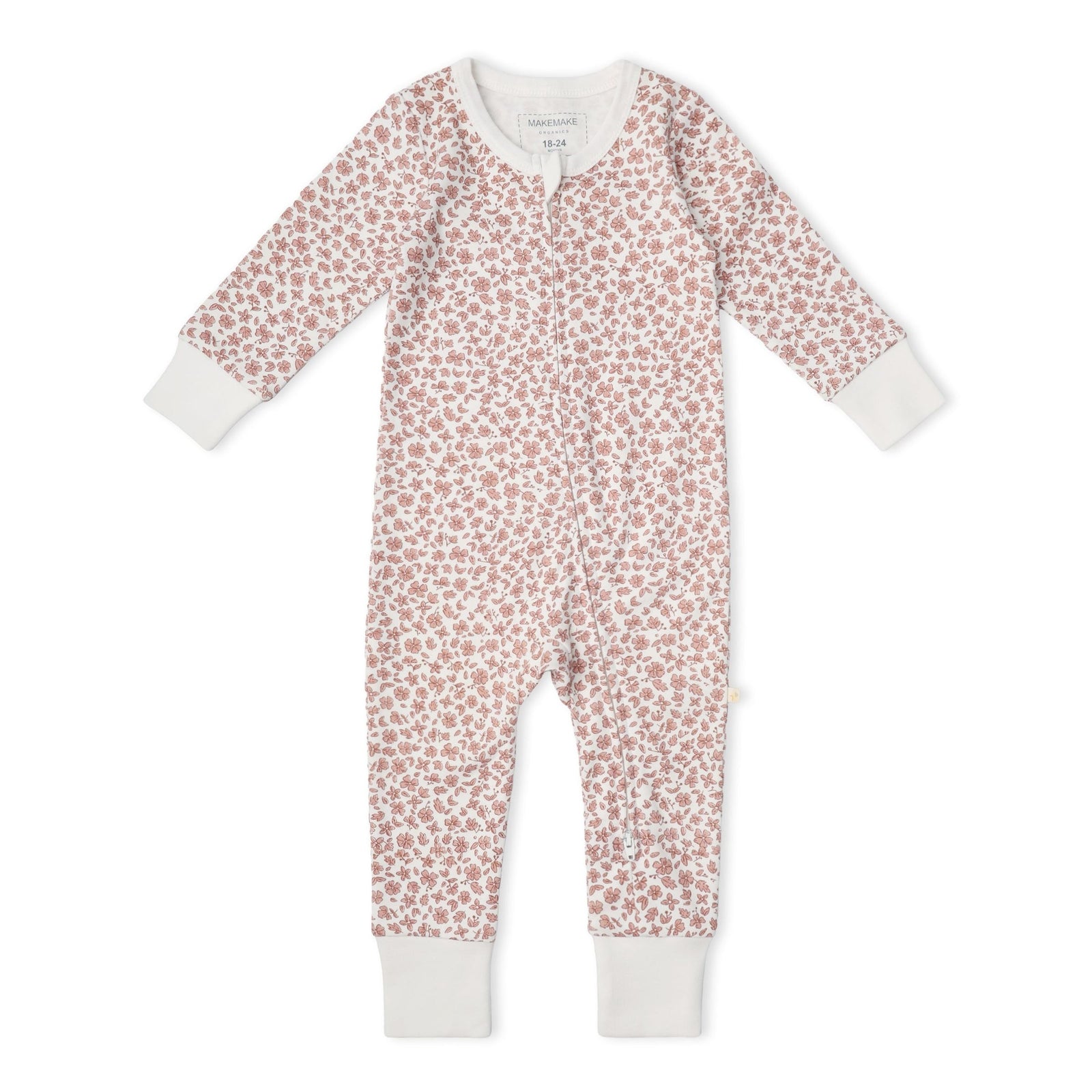 Organic 2-Way Zip Romper / Wild Petal