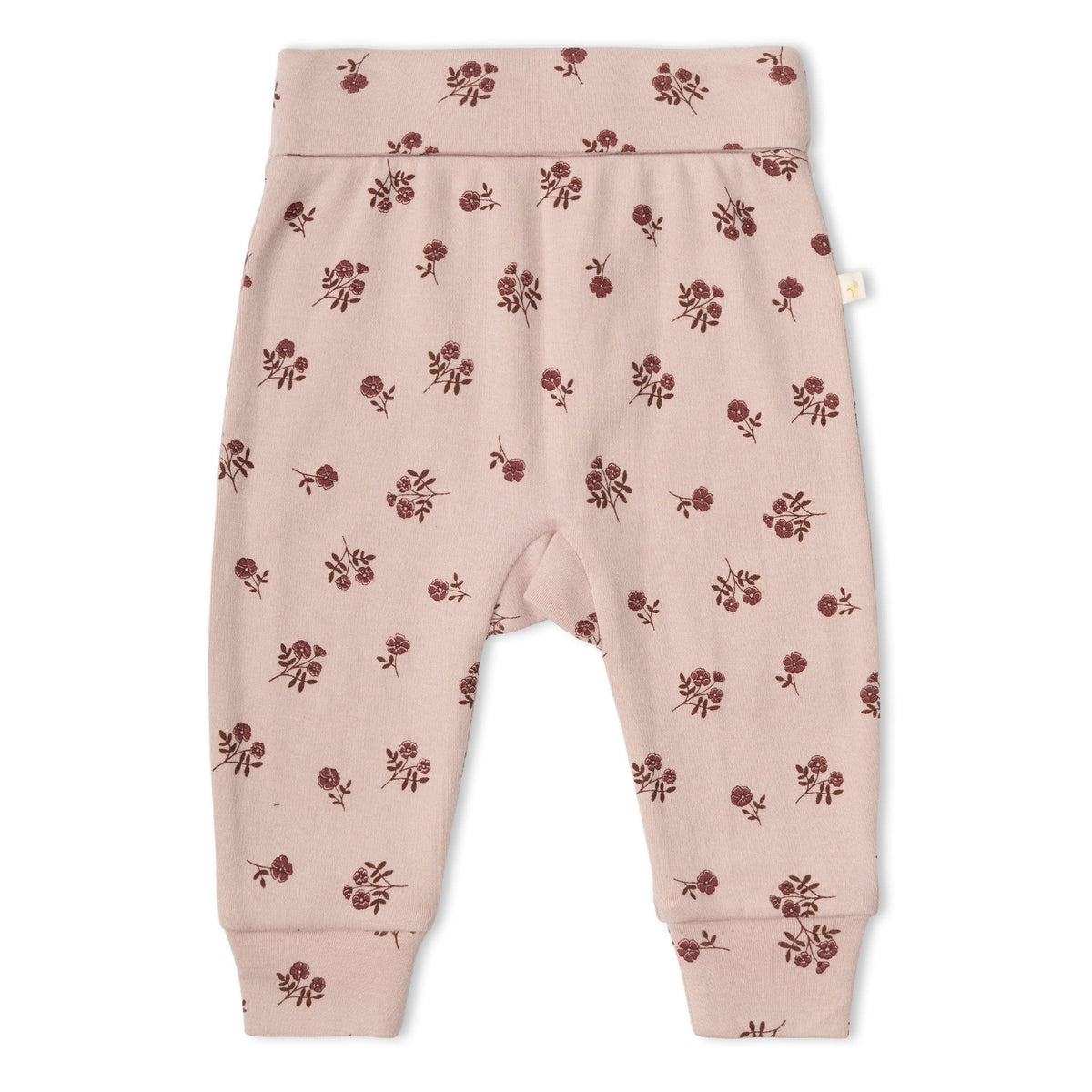 Organic Bodysuit & Foldover Pant Set / Rosebud