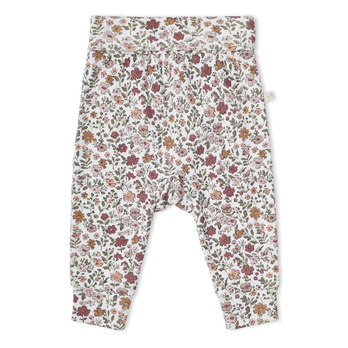Organic Bodysuit & Foldover Pant Set / Woodland Sprig