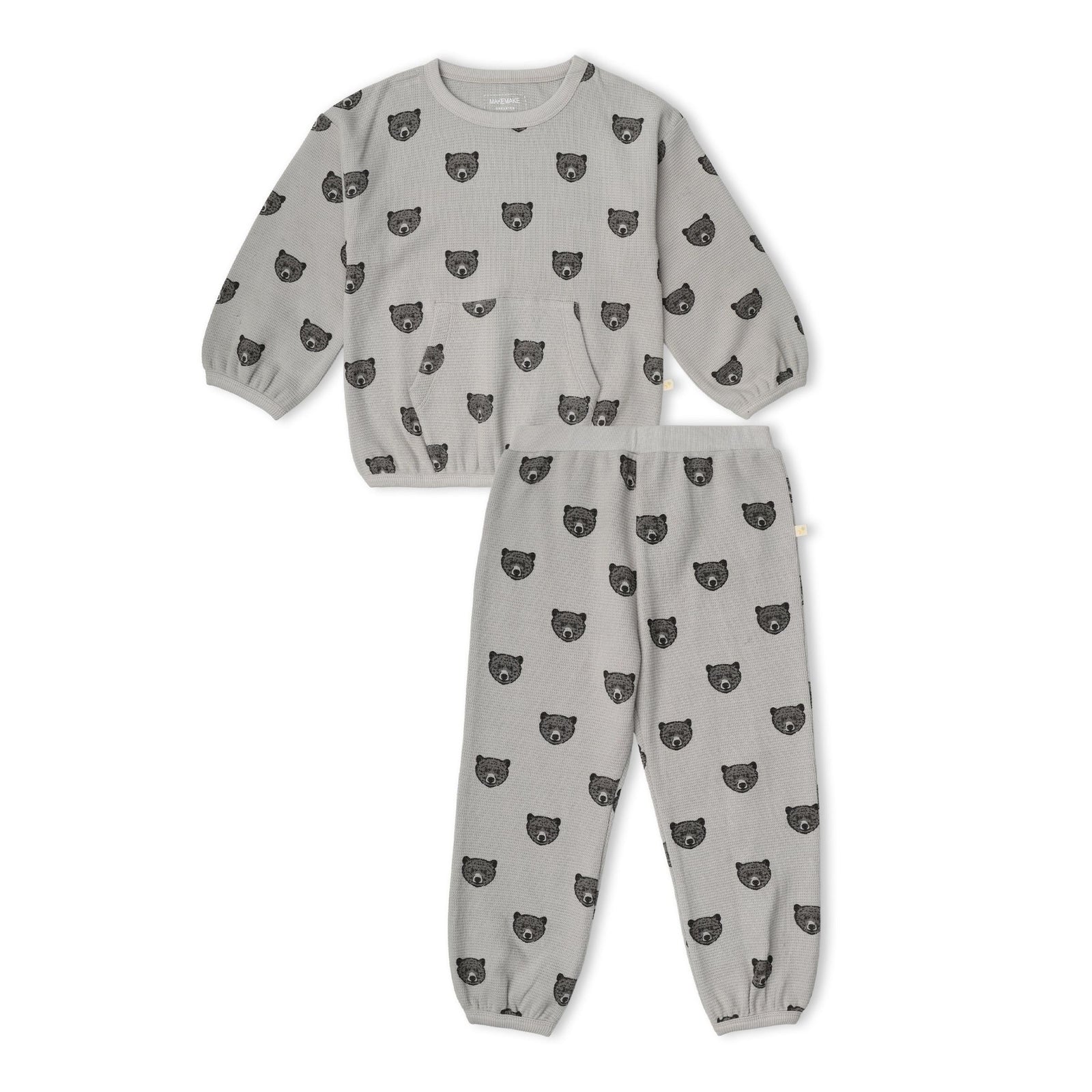 Organic Tee & Pant Slouch Set / Woodland Bear