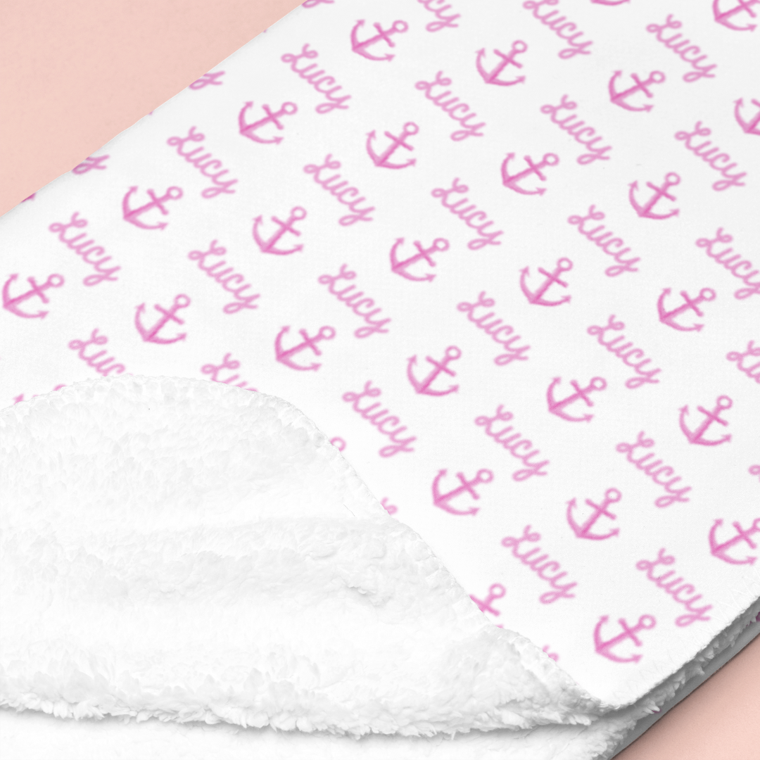 Sherpa-Lined Personalized Blanket | Anchors