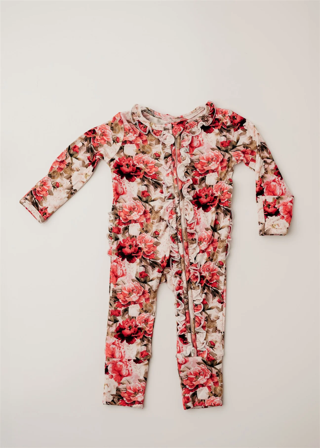 Crimson Bloom Convertible Romper
