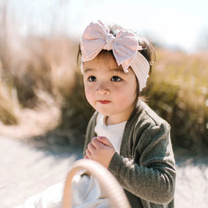 Baby Bling SHAB-BOW-LOUS Headband / Oatmeal Dot