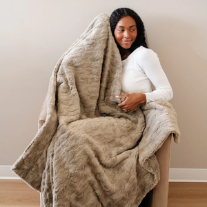 Saranoni Patterned Faux Fur XL Throw Blanket (60"x80")