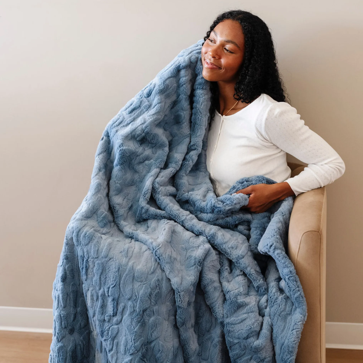 Saranoni Patterned Faux Fur XL Throw Blanket (60"x80")
