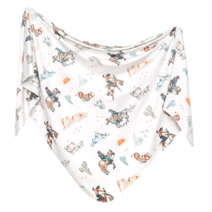 Copper Pearl Knit Swaddle Blanket / Boone