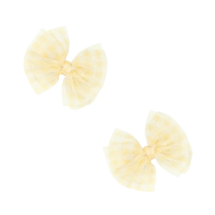 Baby FAB Tulle Clips Set / Honeysuckle Gingham