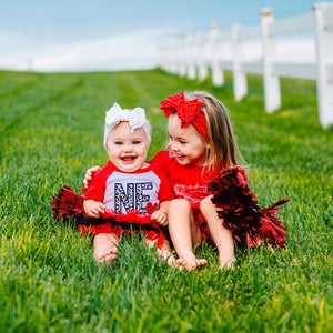 Baby Bling SHAB-BOW-LOUS Headband / Cherry/White Dot