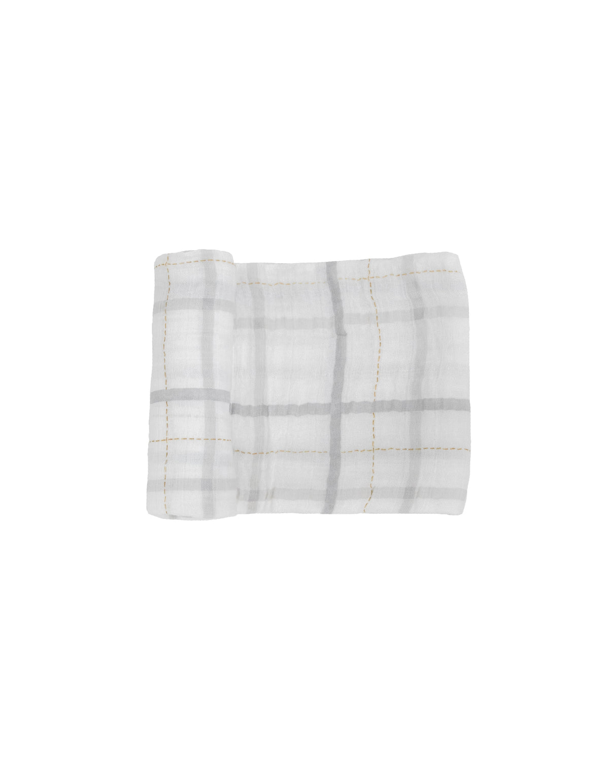 Little Unicorn Cotton Muslin Swaddle / Grey Plaid