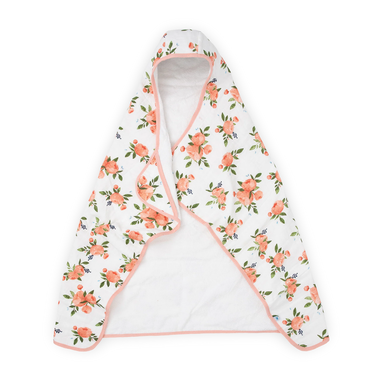 Little Unicorn Toddler Hooded Towel / Watercolor Roses