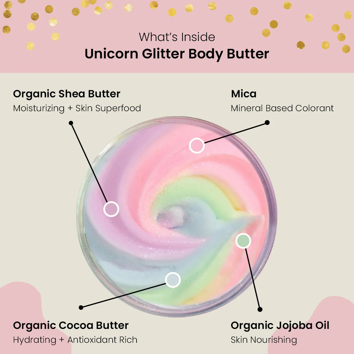 Zoey Koko Body Butter - Unicorn Glitter