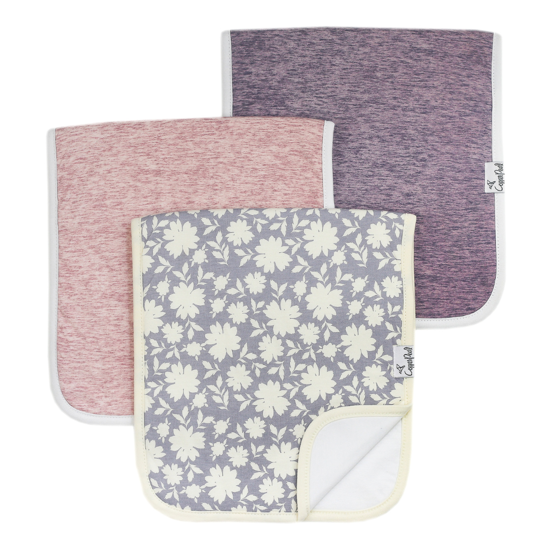 Copper Pearl Premium Burp Cloth Set / Lacie