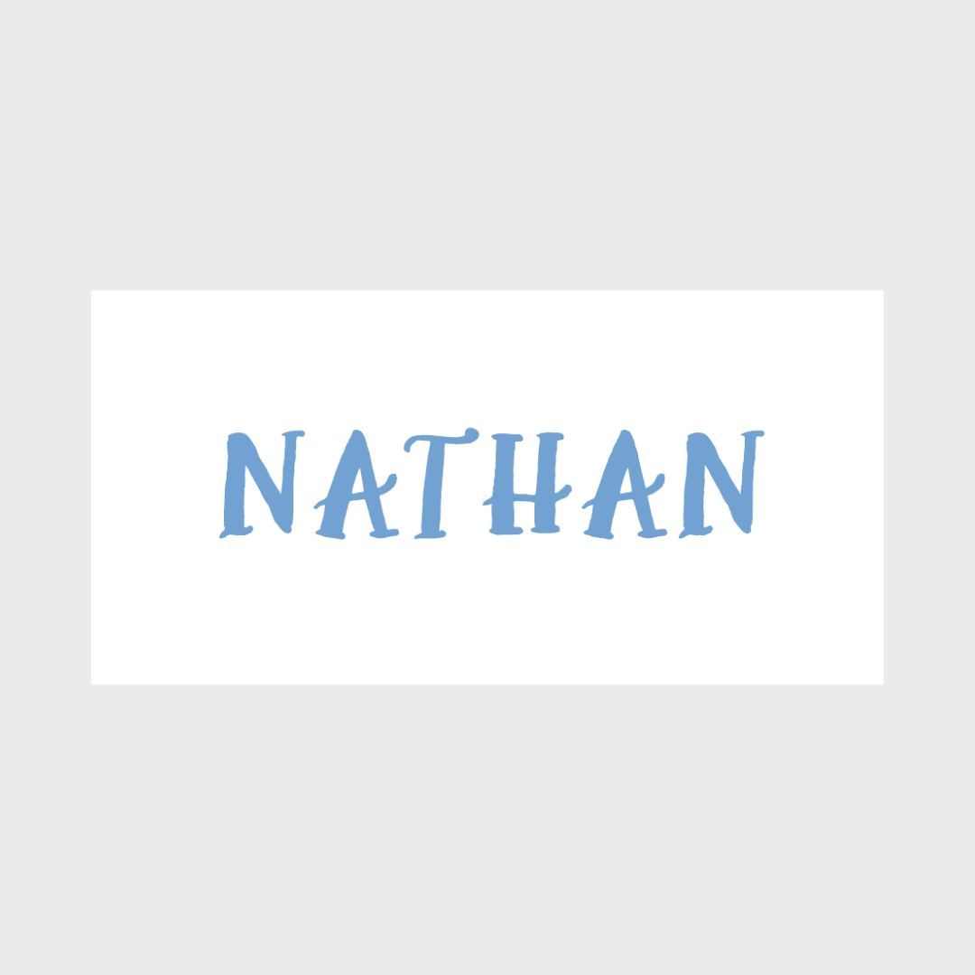 Personalized White Towel | Centered Name