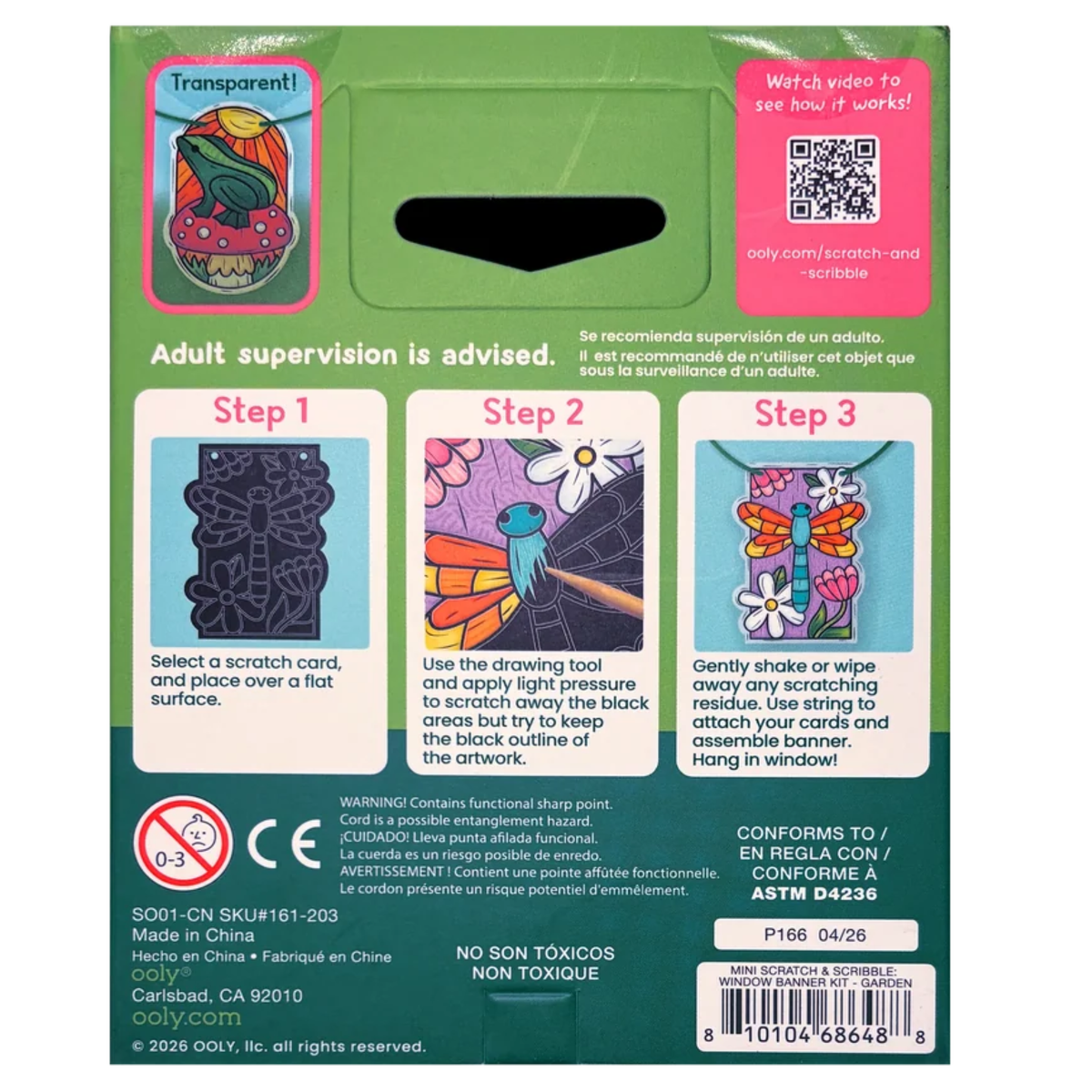 Ooly Scratch & Scribble Mini Window Banner Kit / Garden