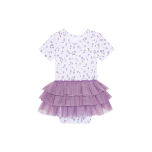 Posh Peanut Short Sleeve Tulle Skirt Bodysuit / Jeanette