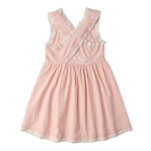 Organic Cross Back Dress / Blush