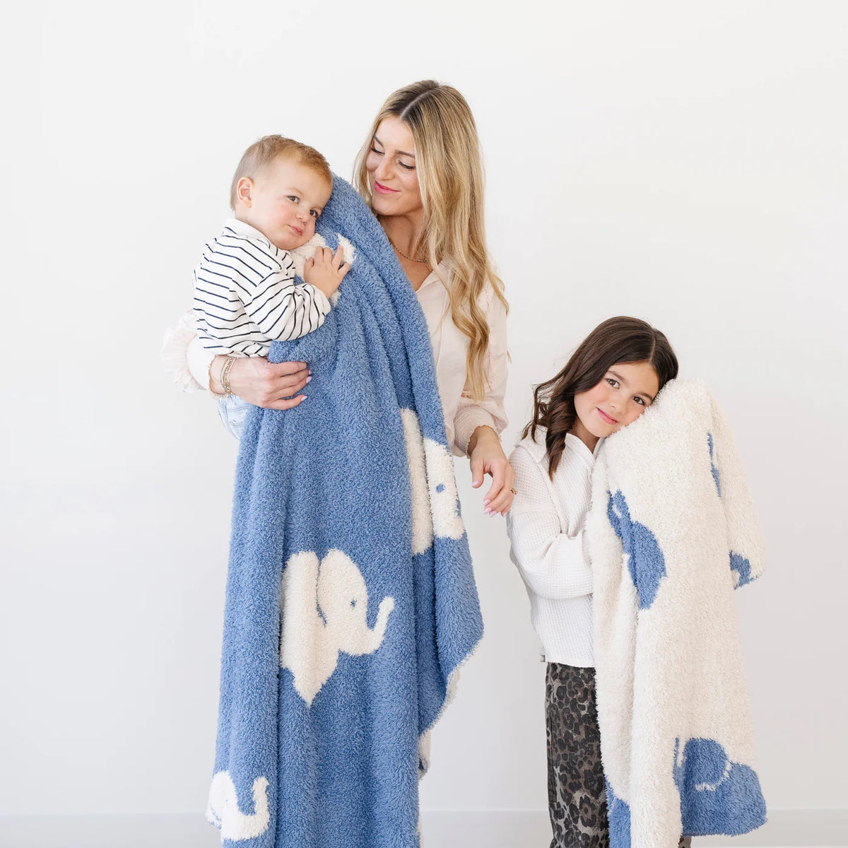 Saranoni Double-Layer Bamboni Receiving Blanket - Elephant
