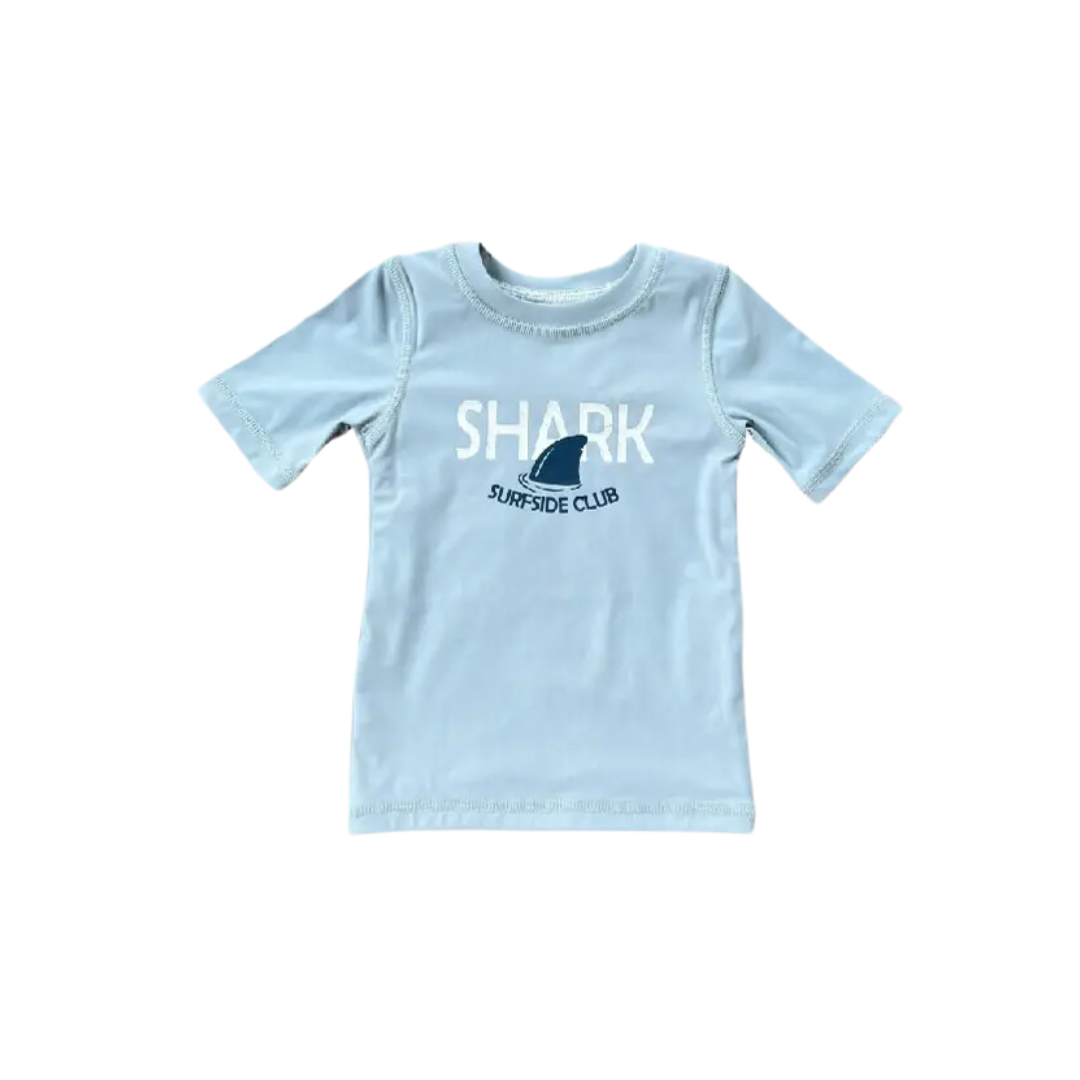 Babysprouts Shortsleeve Boy's Rashguard Top / Shark Surfside Club
