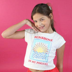 Sunshine In My Pocket Tee + Gingham Shorts Set