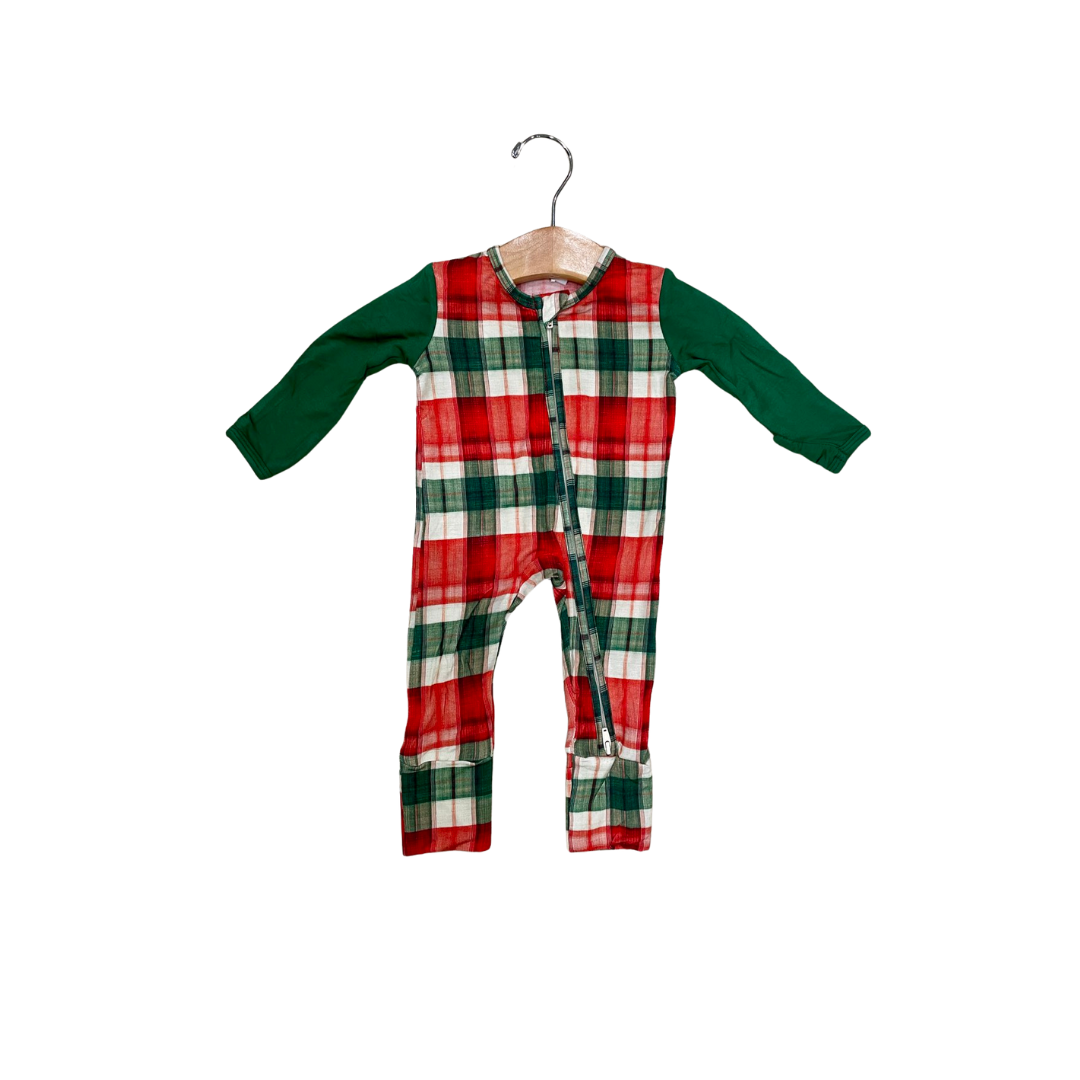 Cozy Holiday Plaid Convertible Romper