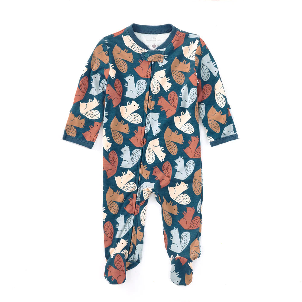 Zip Footie / Squirrel Scurry