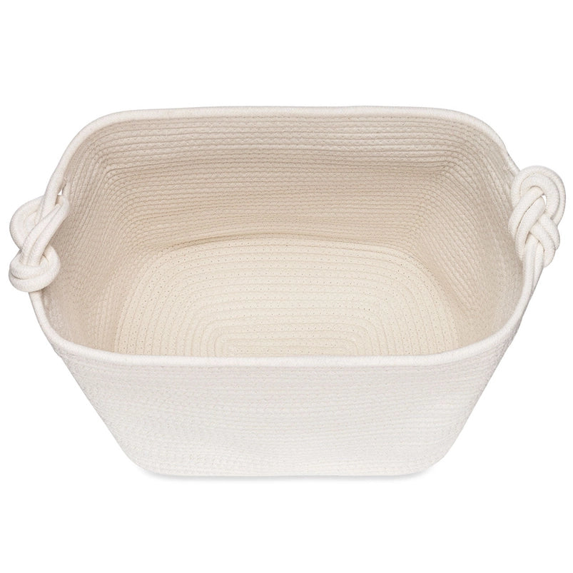 Rope Cube Storage Basket / White