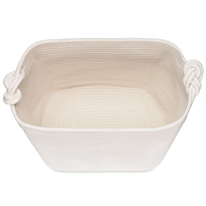 Rope Cube Storage Basket / White