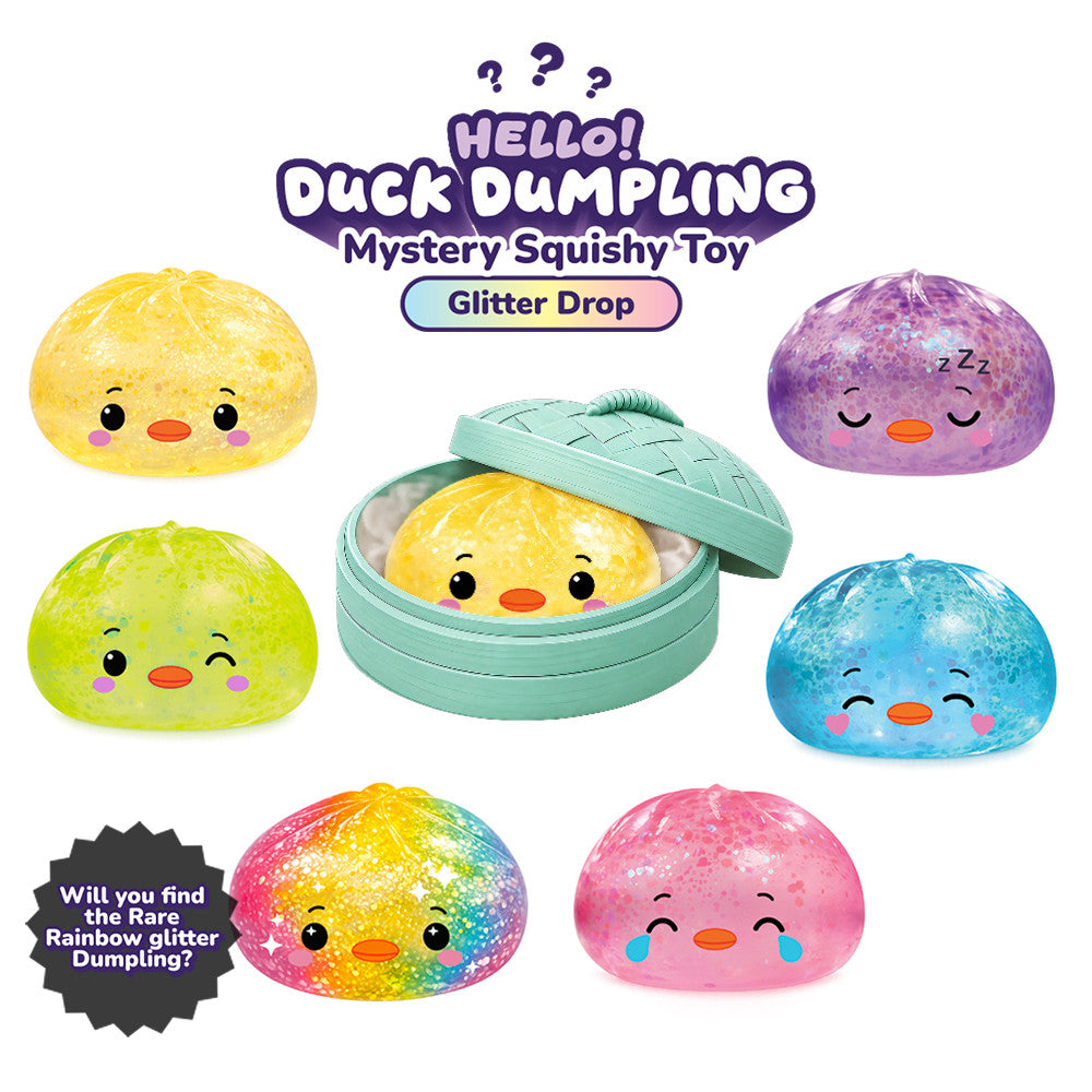 Duck Dumpling Mystery Squishy Toy - Large Sugar Glitter Edition