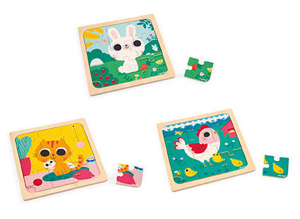 Janod Wooden Puzzle Trio