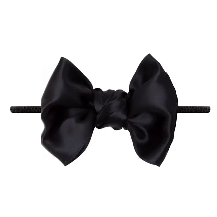 Baby Bling Satin FAB-BOW-LOUS Skinny Headband / Black
