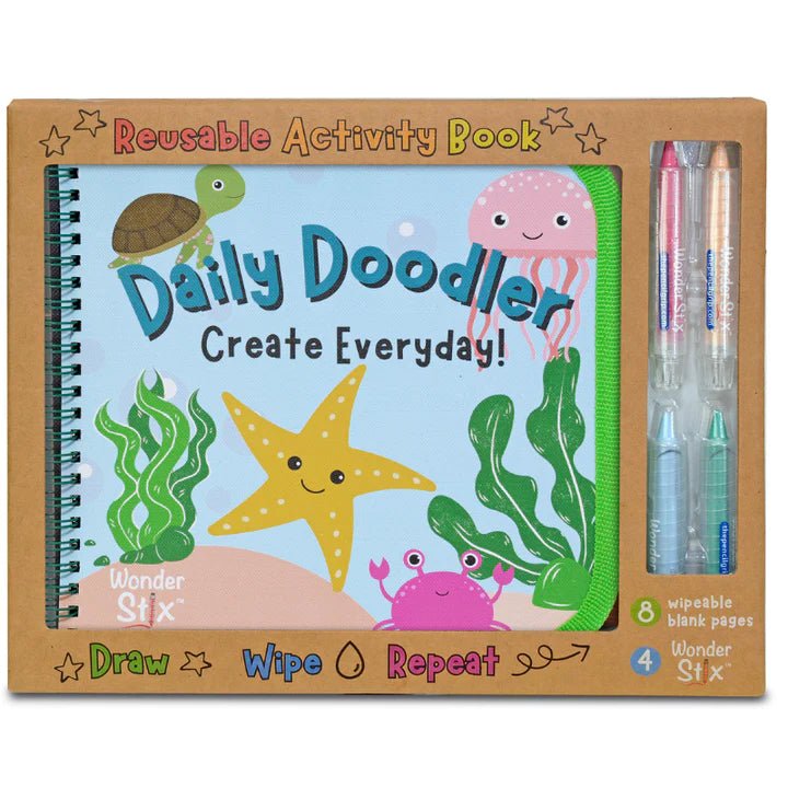 Daily Doodler Reusable Activity Book + Wonder Stix / Sea Life