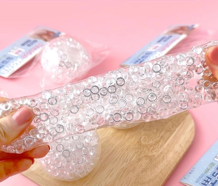 Snow Squish Clear Jelly Bead Stress Ball