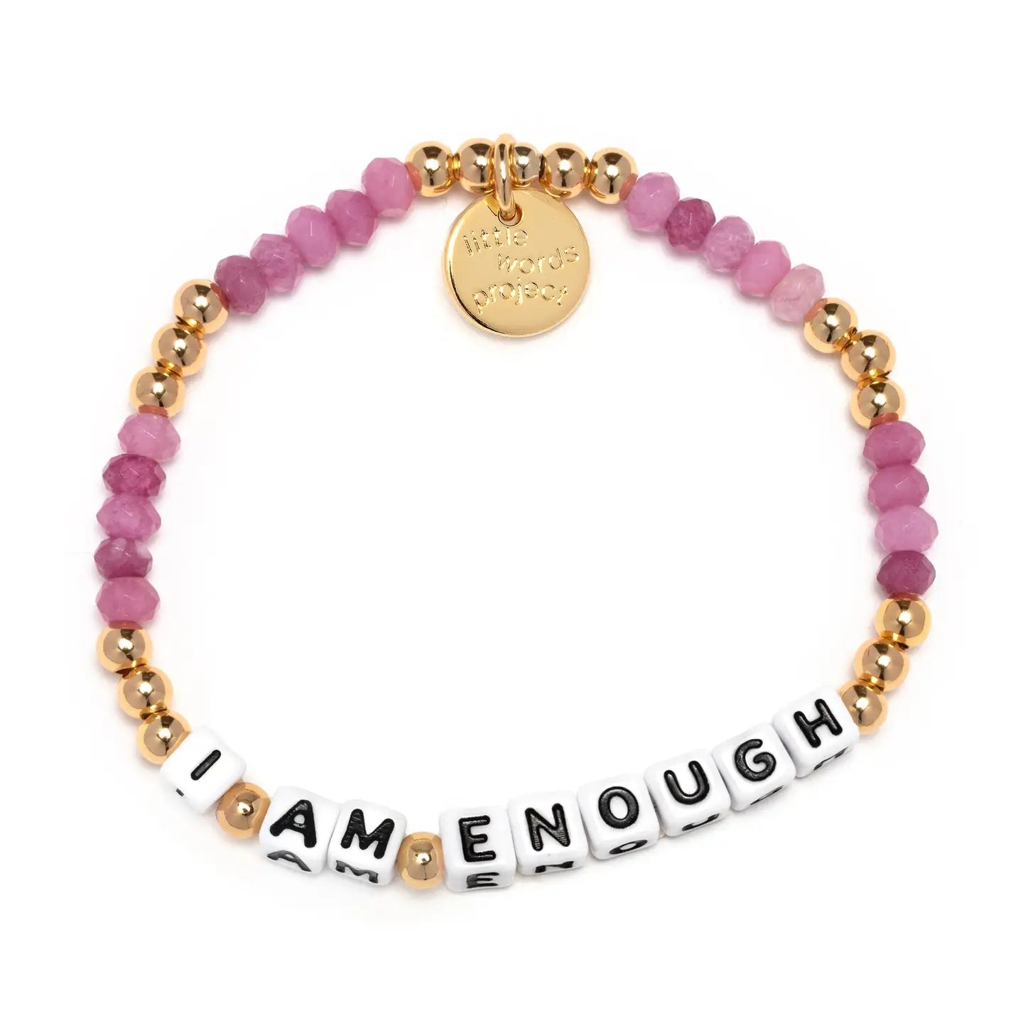 Little Words Project I Am Enough Bracelet / Very Berry