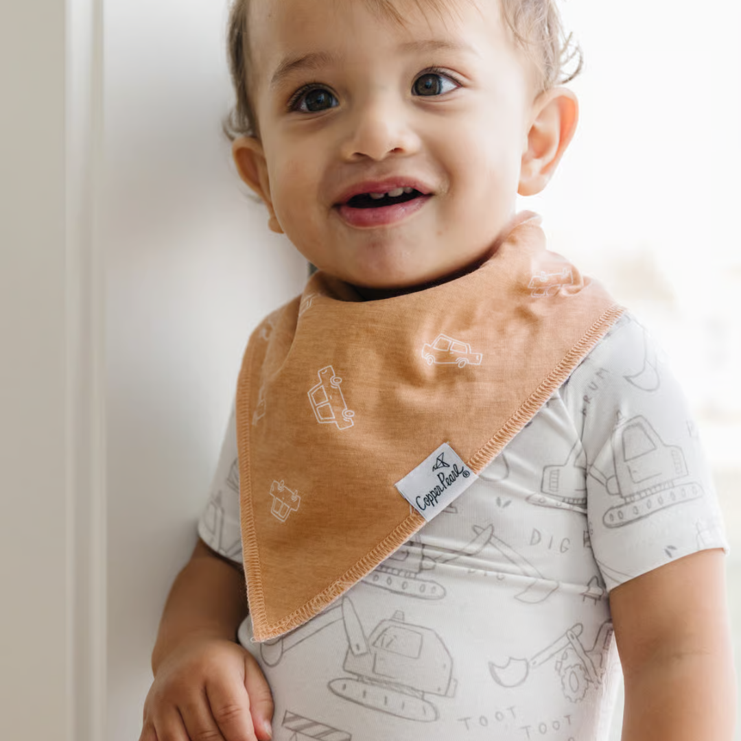 Copper Pearl Bandana Bibs / Gage