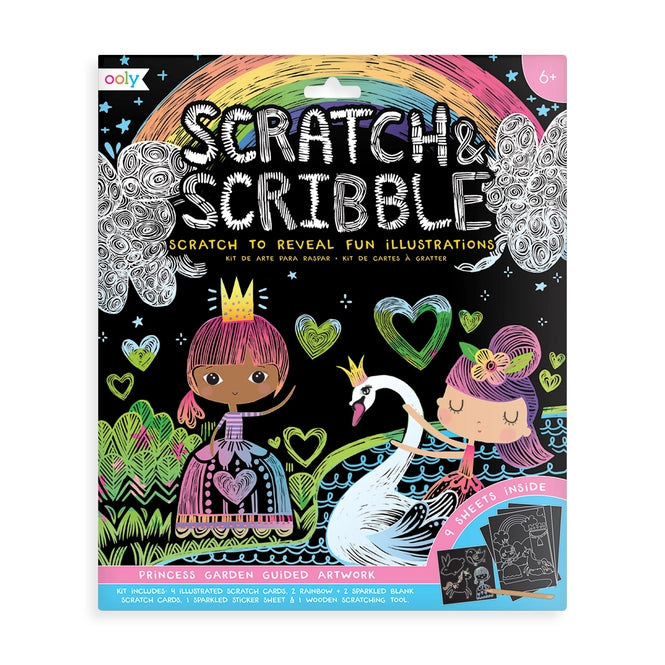 Ooly Scratch & Scribble Art Kit / Princess Garden