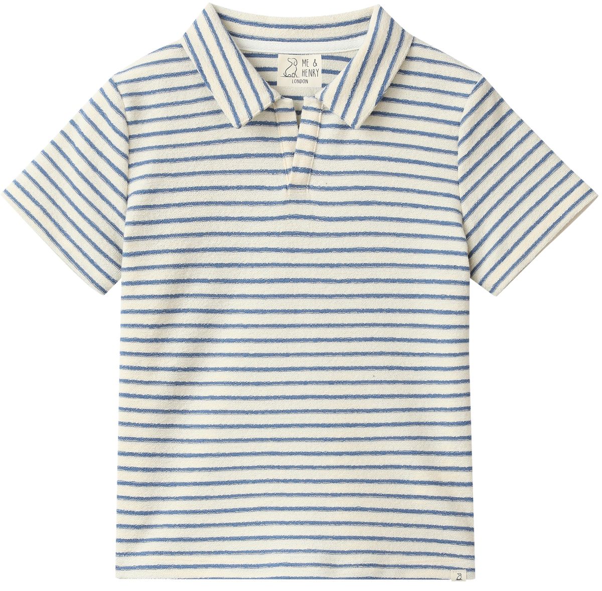 Me & Henry Terry Polo / Chambray Stripe