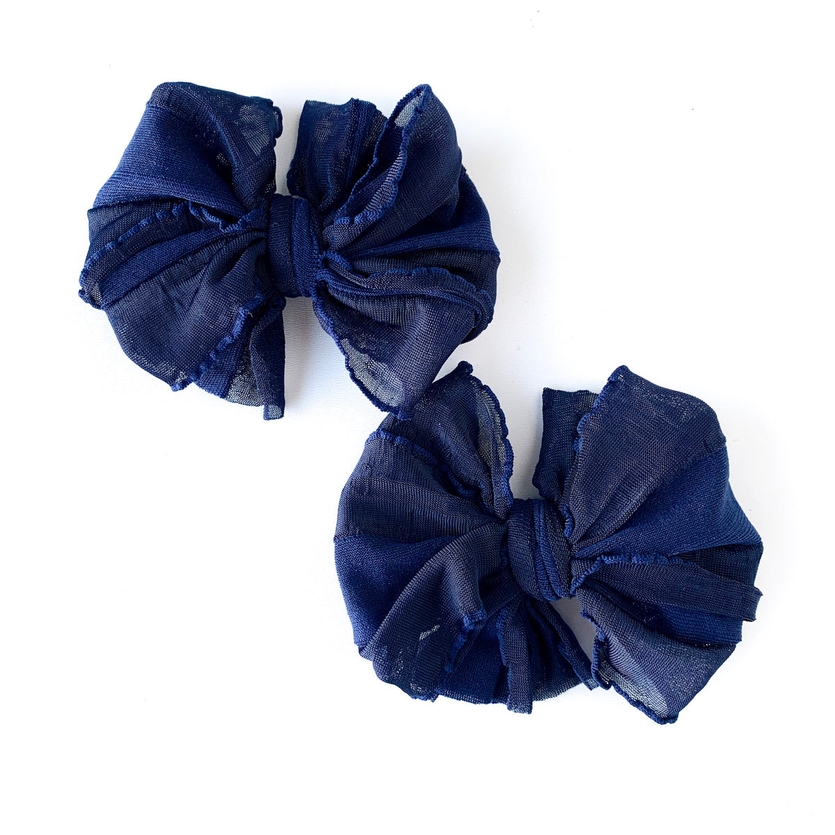 Ruffle Hair Clip Set