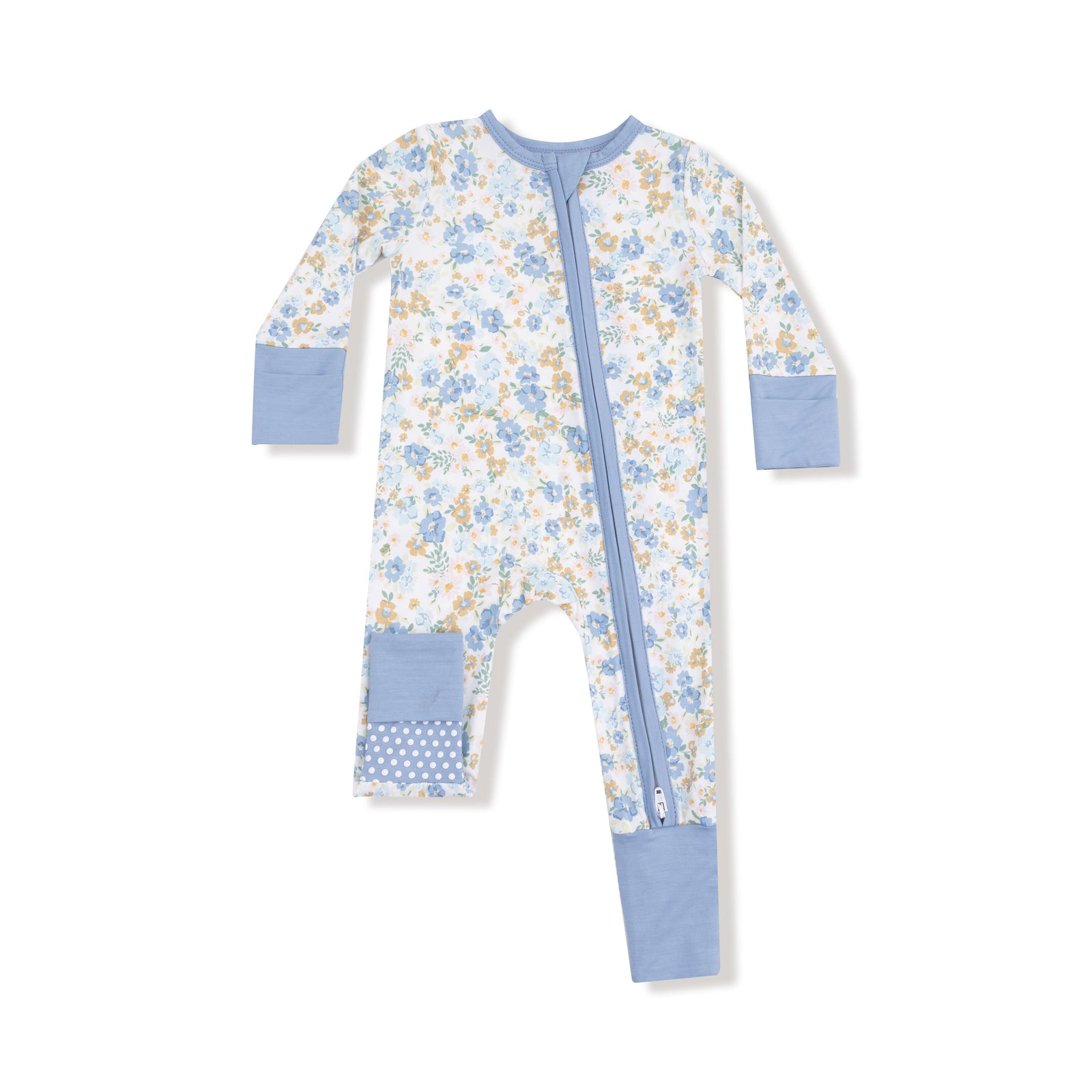 Sweet Rose Calico 2 Way Zipper Convertible Romper