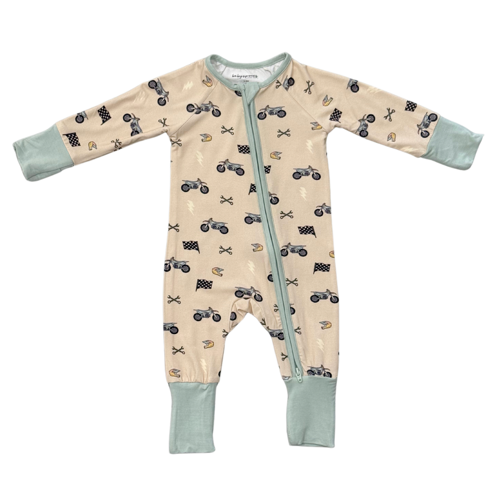 Babysprouts Zip Romper / Dirt Bikes