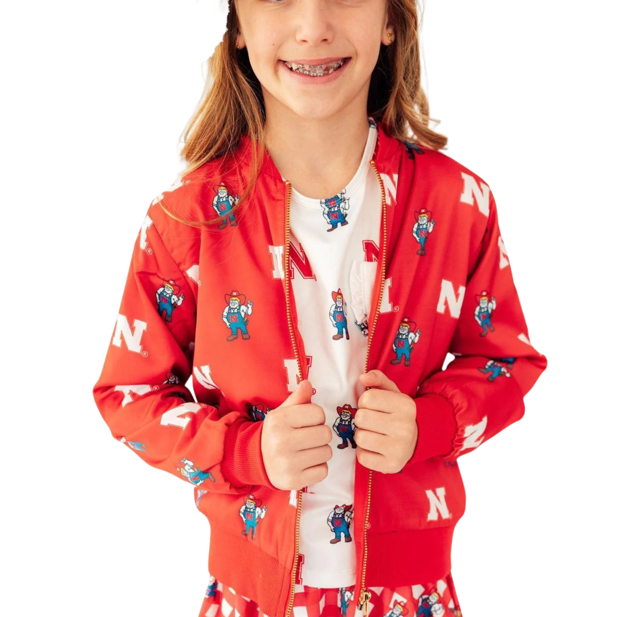 Nebraska Red Herbie Husker Satin Jacket