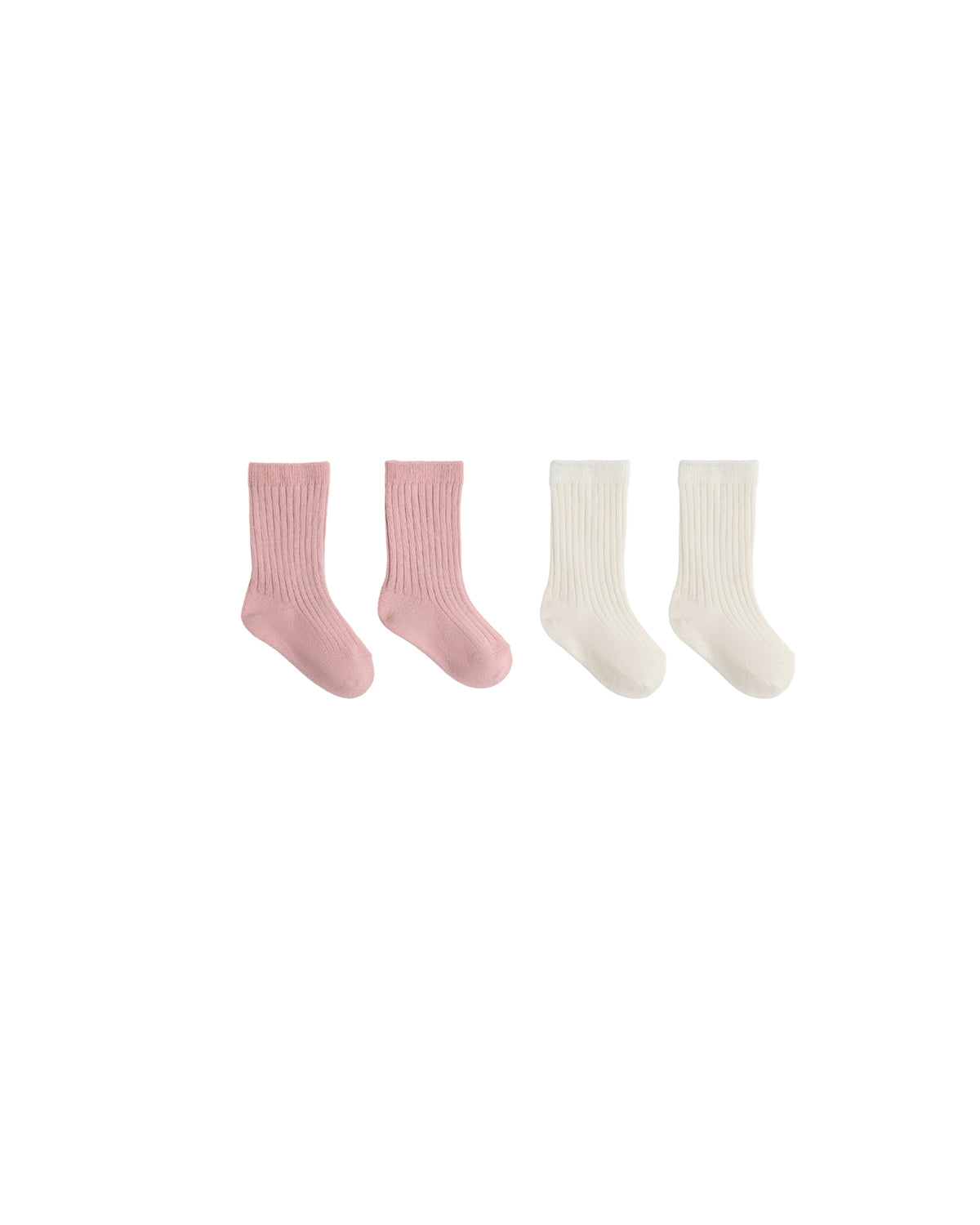 Quincy Mae Socks Set / Natural & Rose