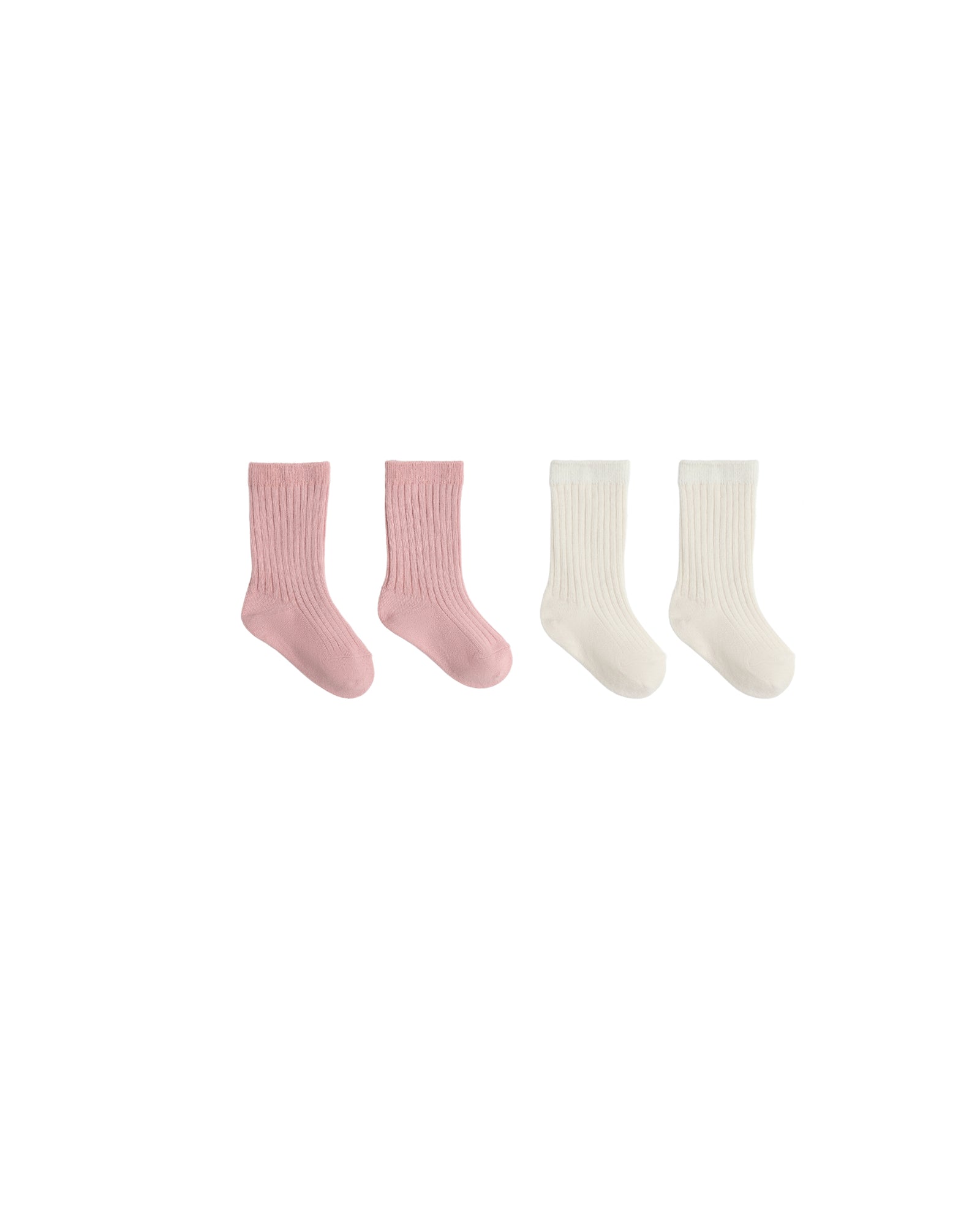 Quincy Mae Socks Set / Natural & Rose