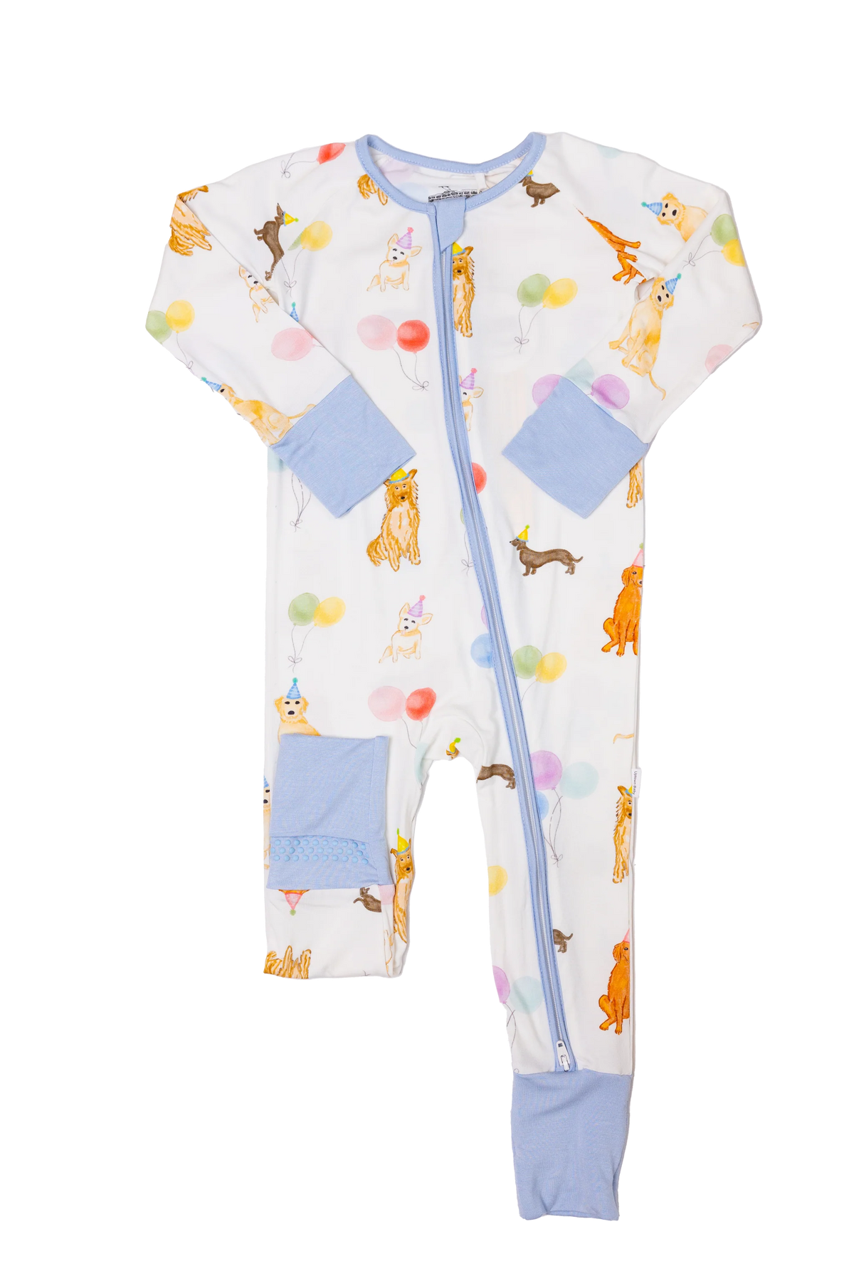 Convertible Zip Sleep Romper / Dog Party