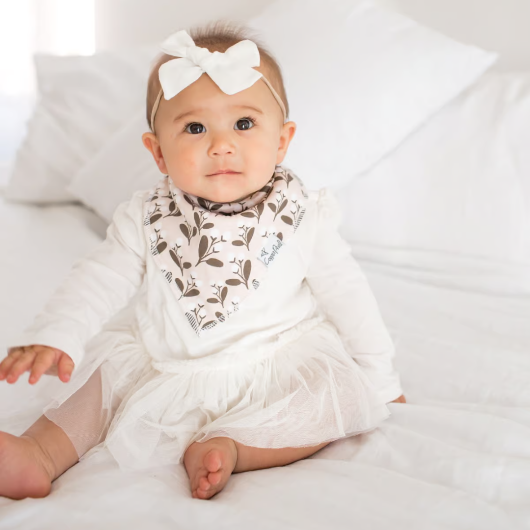 Copper Pearl Bandana Bibs / Olive