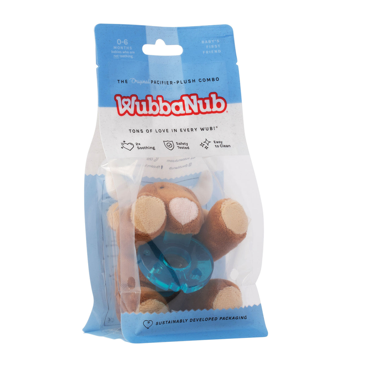 Wubbanub Infant Pacifier / Longhorn Bull (Pouch)