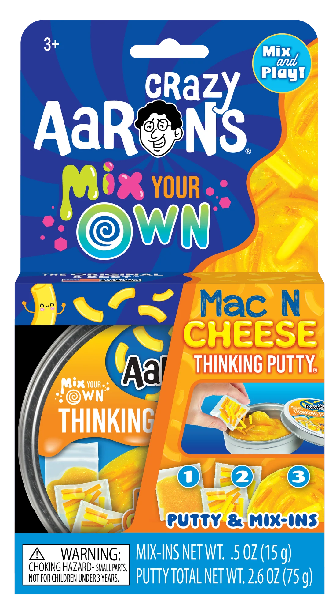 Crazy Aaron's Thinking Putty Mix Your Own / Mac & Cheese