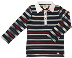 Me & Henry Rupert Rugby Long Sleeve / Navy & Red