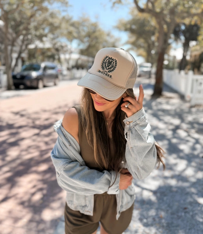 Mother Lion Trucker Hat / Tan