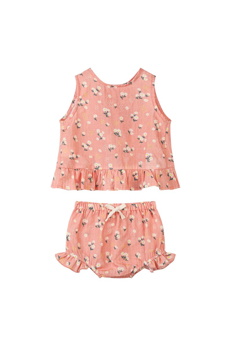 Vignette Aria Tank & Bloomer Set / Peach Floral